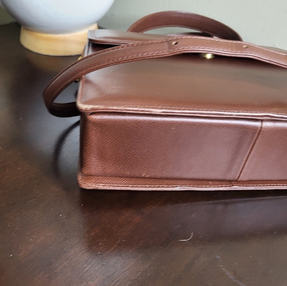 Valentino Garavani Vintage Brown Leather Satchel Bag, Kelly Style - Picture 13 of 16